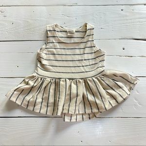 Lulu + Roo Coastal Stripe Peplum Top